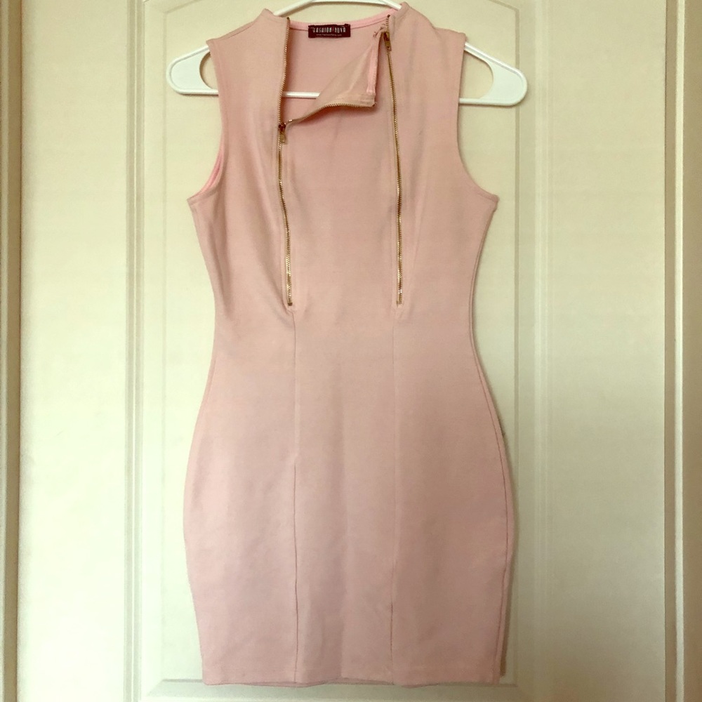 Pink mini dress